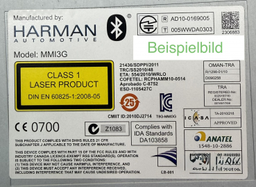 Preview: Reparatur Audi A1 Q3 8X0 / 8U0 Harman MMi 3G 3GH 3G+ - Multimedia mittlerer Drehknopf - OK Bestätigungstaste defekt -
