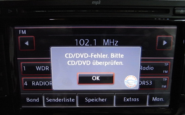 Reparatur VW RNS-510 DVD-Navigationssystem "DVD-Lesefehler / Laufwerksreparatur"